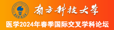 艹逼免费网站视频南方科技大学医学2024年春季国际交叉学科论坛